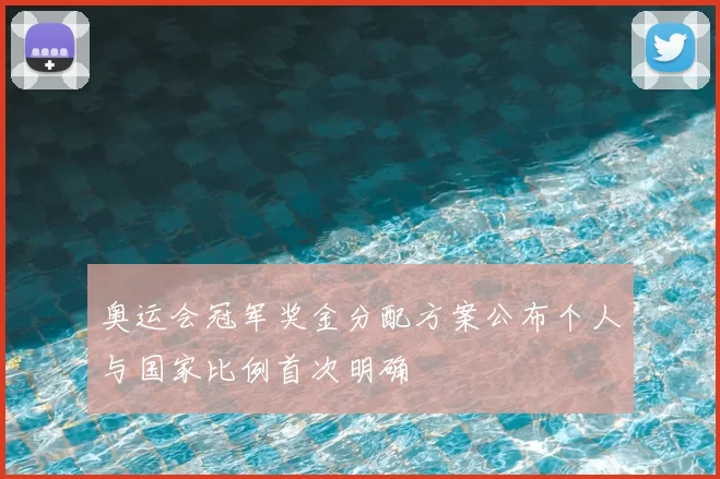 奥运会冠军奖金分配方案公布个人与国家比例首次明确